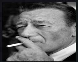 John Wayne smoking
